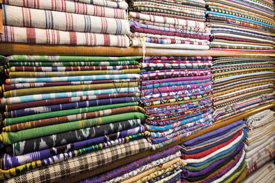 纺织品,图像,传统,布店,商人